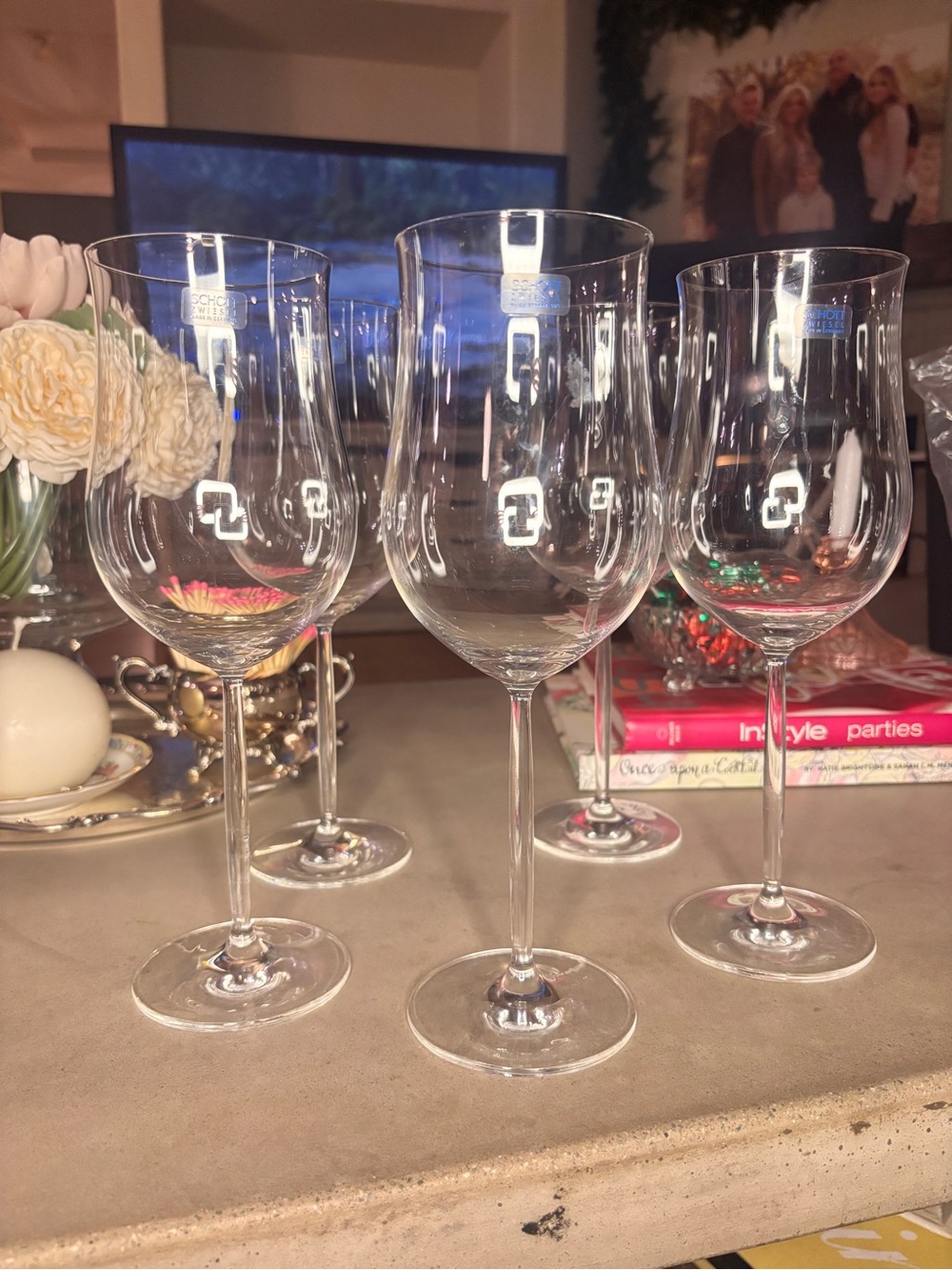 Schott Zwiesel Set of 5 Crystal Wine Glasses 10.5” Germany NEW w/ Stickers